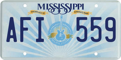 MS license plate AFI559