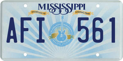 MS license plate AFI561