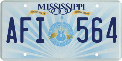 MS license plate AFI564