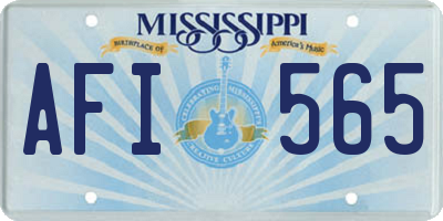MS license plate AFI565