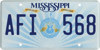 MS license plate AFI568