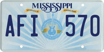 MS license plate AFI570