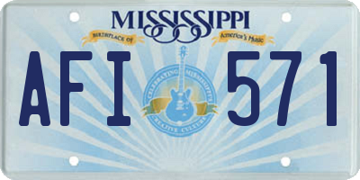 MS license plate AFI571