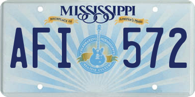 MS license plate AFI572