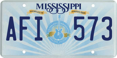 MS license plate AFI573