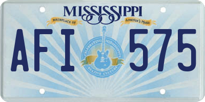 MS license plate AFI575