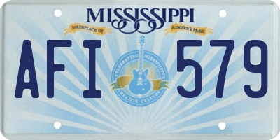 MS license plate AFI579