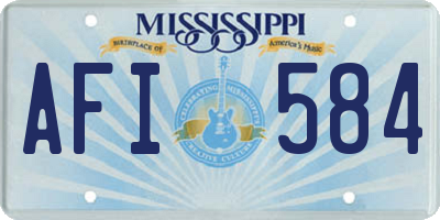 MS license plate AFI584