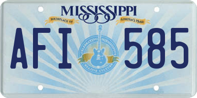 MS license plate AFI585