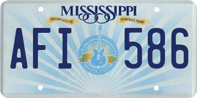 MS license plate AFI586