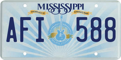 MS license plate AFI588
