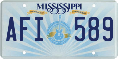 MS license plate AFI589