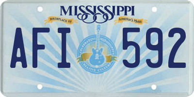 MS license plate AFI592