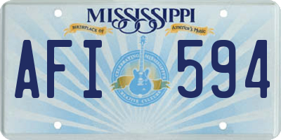 MS license plate AFI594