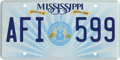 MS license plate AFI599
