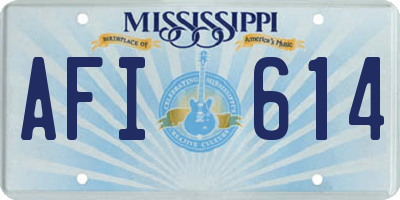 MS license plate AFI614