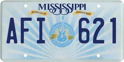 MS license plate AFI621