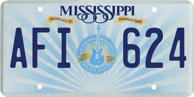MS license plate AFI624