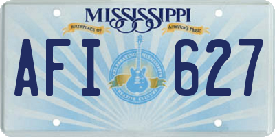 MS license plate AFI627