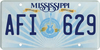 MS license plate AFI629
