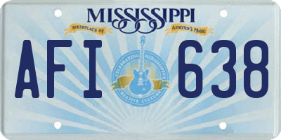 MS license plate AFI638