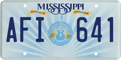 MS license plate AFI641