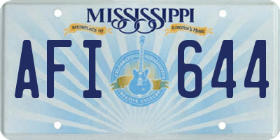 MS license plate AFI644