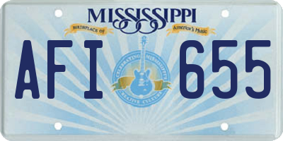 MS license plate AFI655