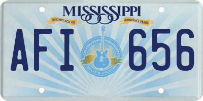 MS license plate AFI656