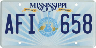 MS license plate AFI658