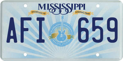 MS license plate AFI659