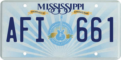 MS license plate AFI661