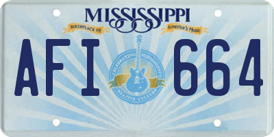 MS license plate AFI664