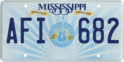 MS license plate AFI682