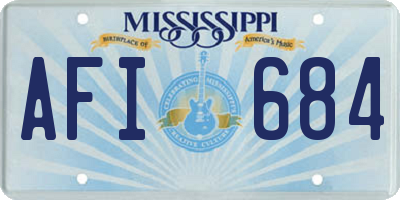 MS license plate AFI684