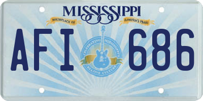 MS license plate AFI686