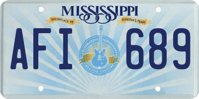 MS license plate AFI689