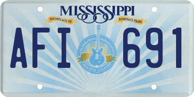 MS license plate AFI691