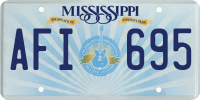 MS license plate AFI695