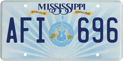 MS license plate AFI696
