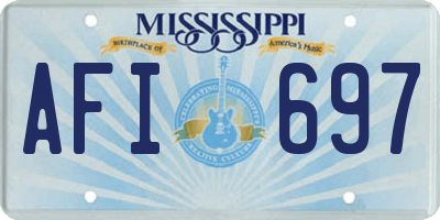 MS license plate AFI697