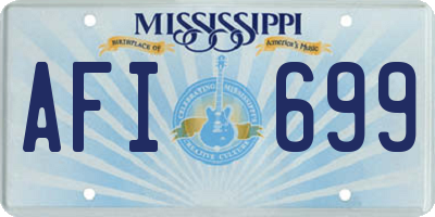 MS license plate AFI699