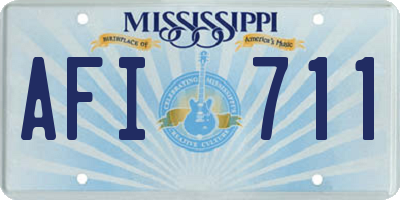 MS license plate AFI711