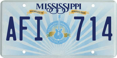 MS license plate AFI714