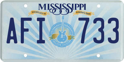 MS license plate AFI733