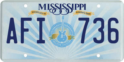 MS license plate AFI736
