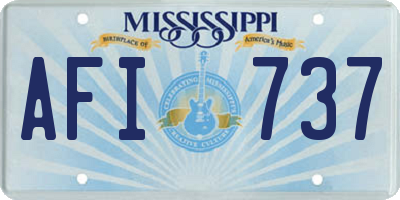MS license plate AFI737