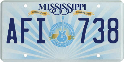 MS license plate AFI738