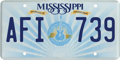 MS license plate AFI739