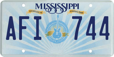 MS license plate AFI744